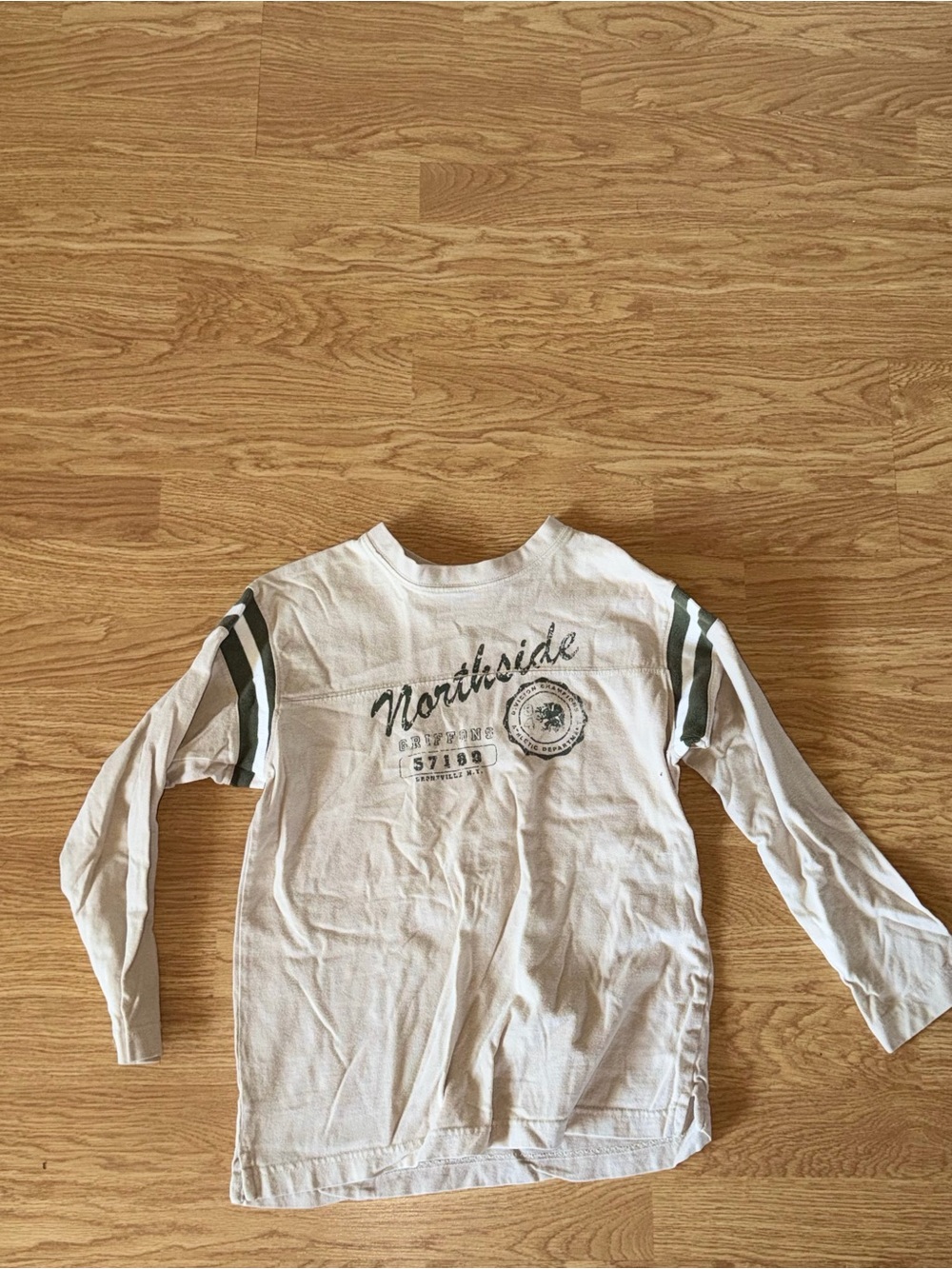 Cherokee Cream Long-Sleeve Graphic Tee with Green Accents - Picture 2 of 4